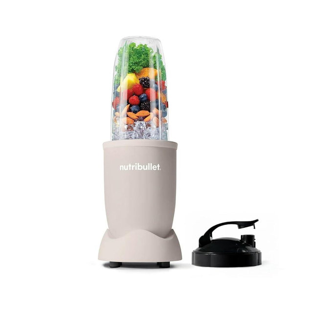 Nutribullets PRO 900W Single Serve Blender - Linen Color - Includes 32oz Cup, To-Go Lid, User Guide - Corded Electric, Stainless Steel Blades, BPA-Free Plastic - Blend Shakes, Smoothies, Nut Butters