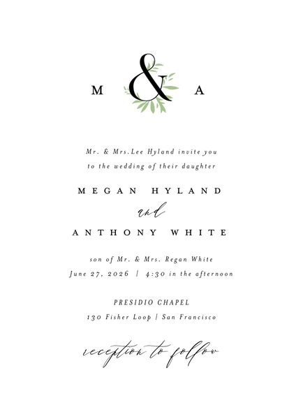 Jackson Classic | White | Zola Wedding Invitations