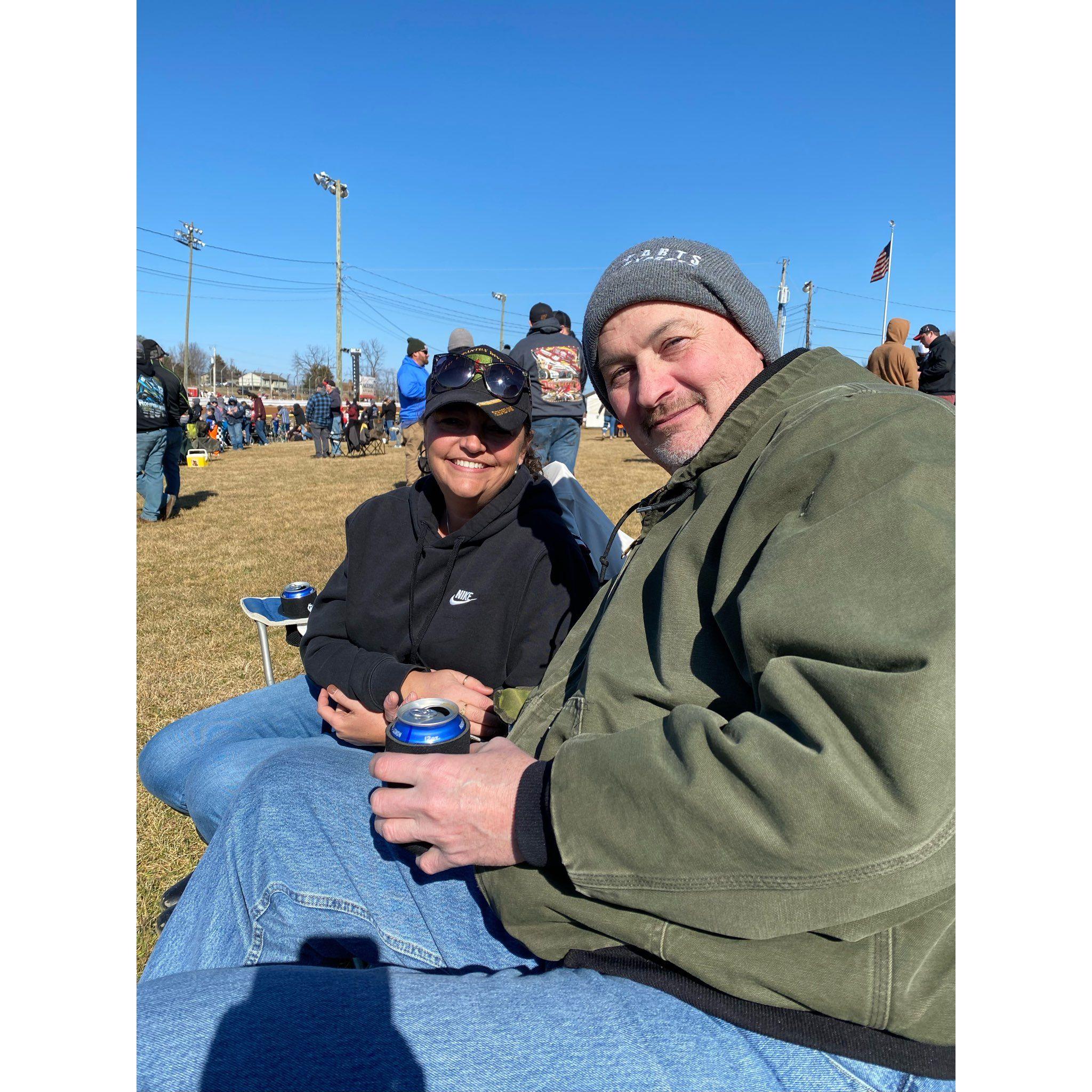 At the races...
