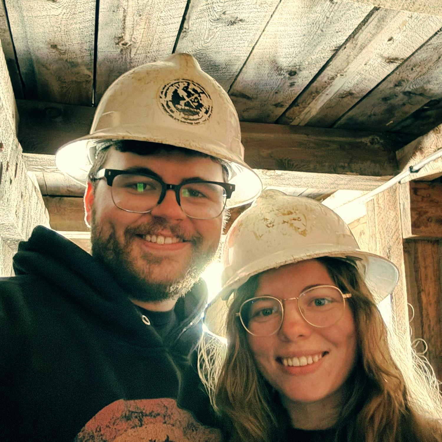 Touring a gold mine in Breckenridge CO for our one year anniversary trip. We got to pan for gold!