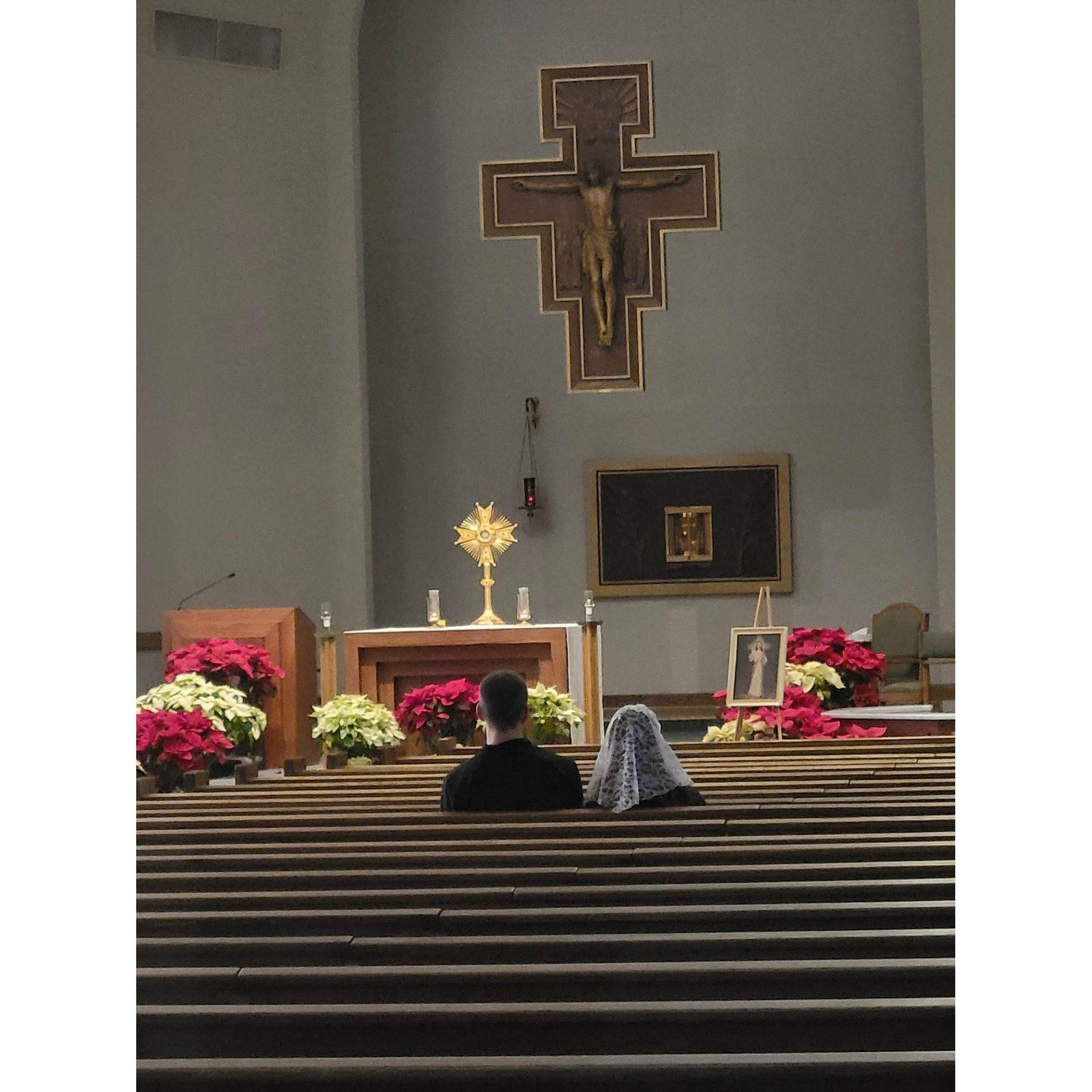 Visiting Jesus in the chapel
