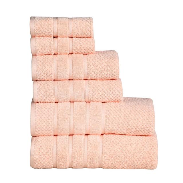 Feather and Stitch Waffle 6-PC. Towel Set