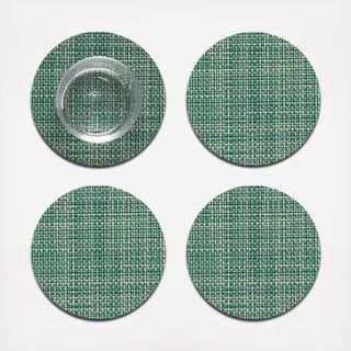 Mini Basketweave Round Coaster, Set of 4