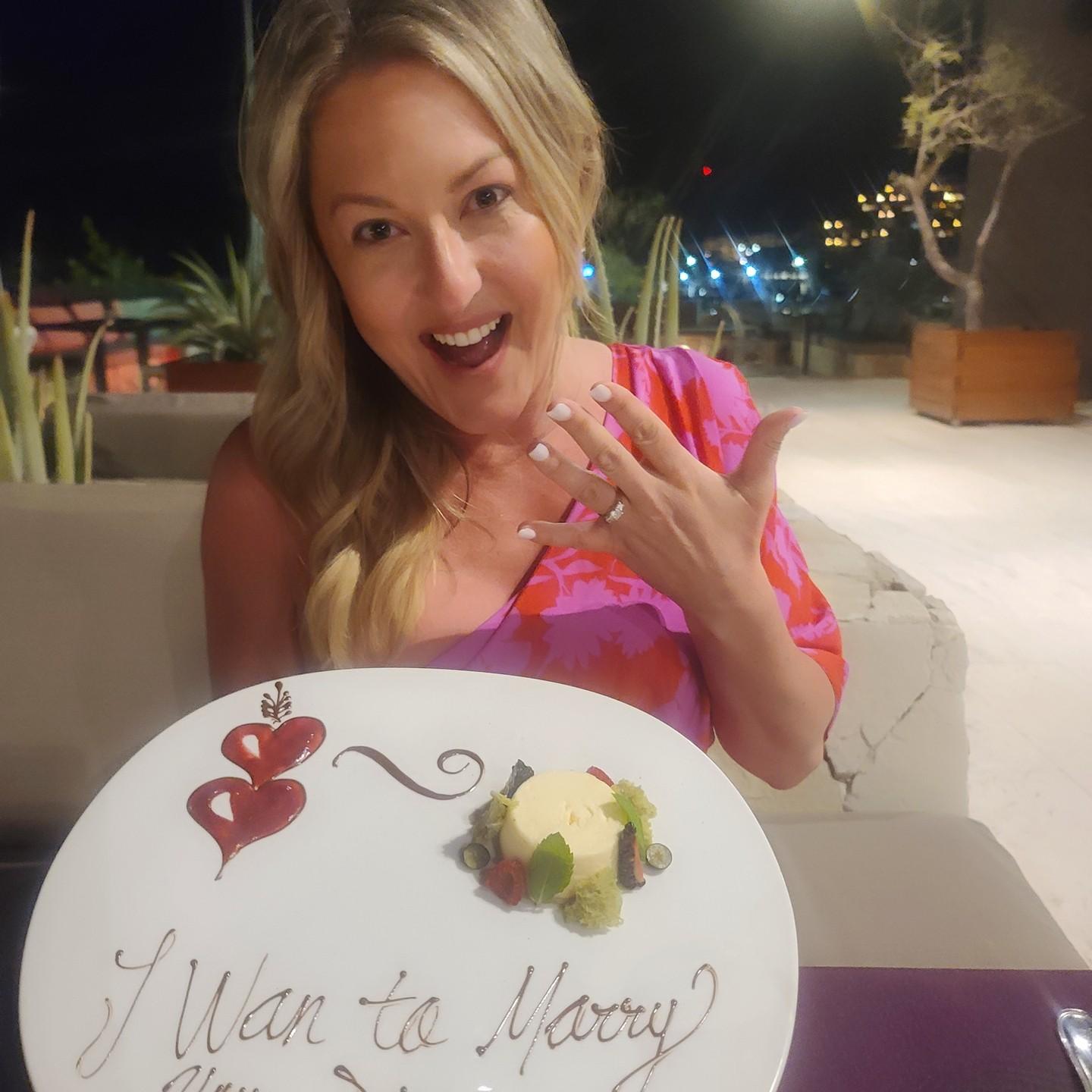 Totally surprised!! He did an amazing job planning! Chef could cook, but couldnt spell :)