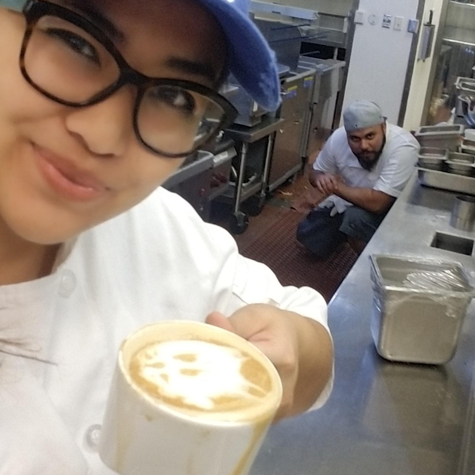 Messing around in the kitchen with Babe