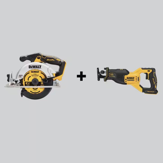 20V MAX Cordless Brushless 6-1/2 in. Circular Saw and 20V MAX XR Cordless Brushless Reciprocating Saw