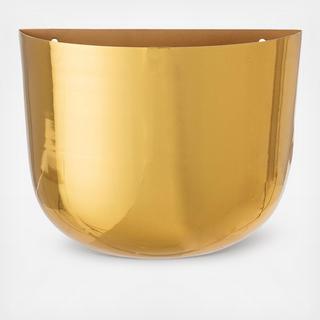 Brass Finish Metal Wall Planter