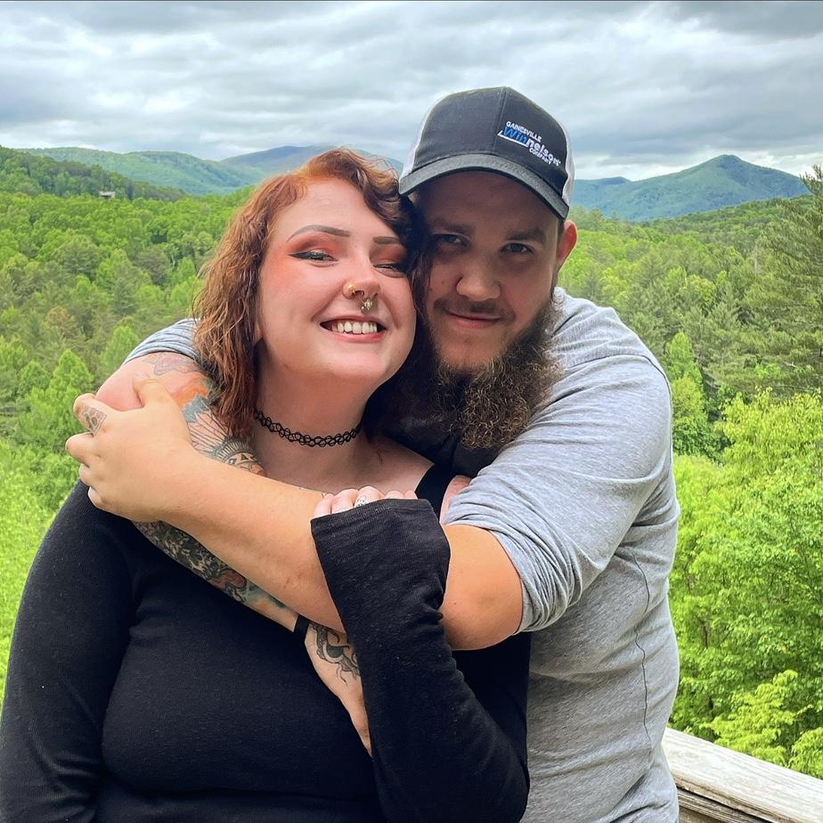 I think this was the first picture someone ELSE had taken of us! We were visiting his mother and her best friend at a Cabin in the mountains. She took this photo. ❤️ Love ya Kim!