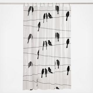 Sitting Birds Eco Shower Curtain
