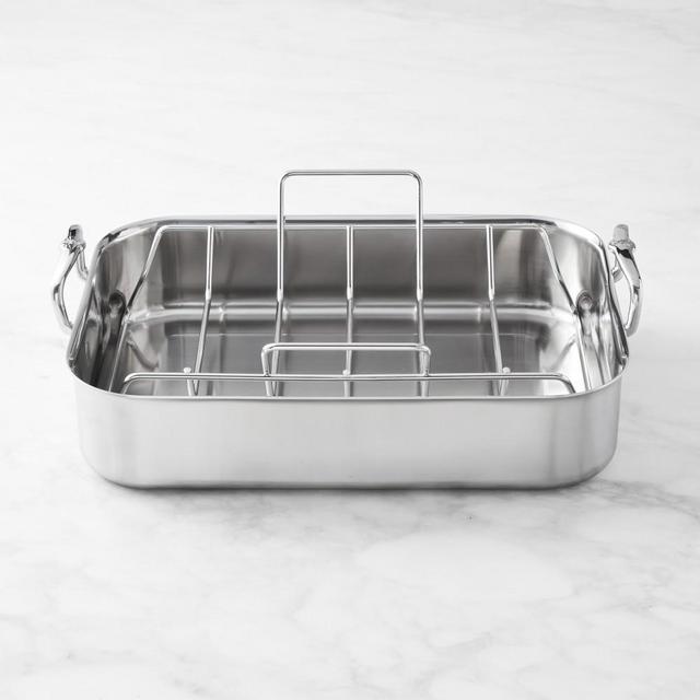 Hestan Provisions Stainless-Steel Classic Roaster with Rack, Large