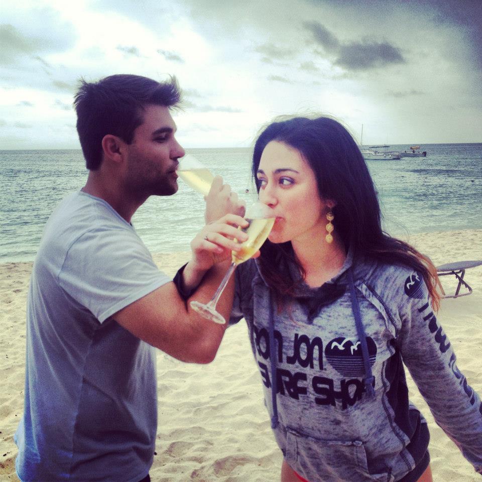 Katie and Jose share a cheers to Jose's accomplishments of graduating from Law School!
Aruba, May 2013
