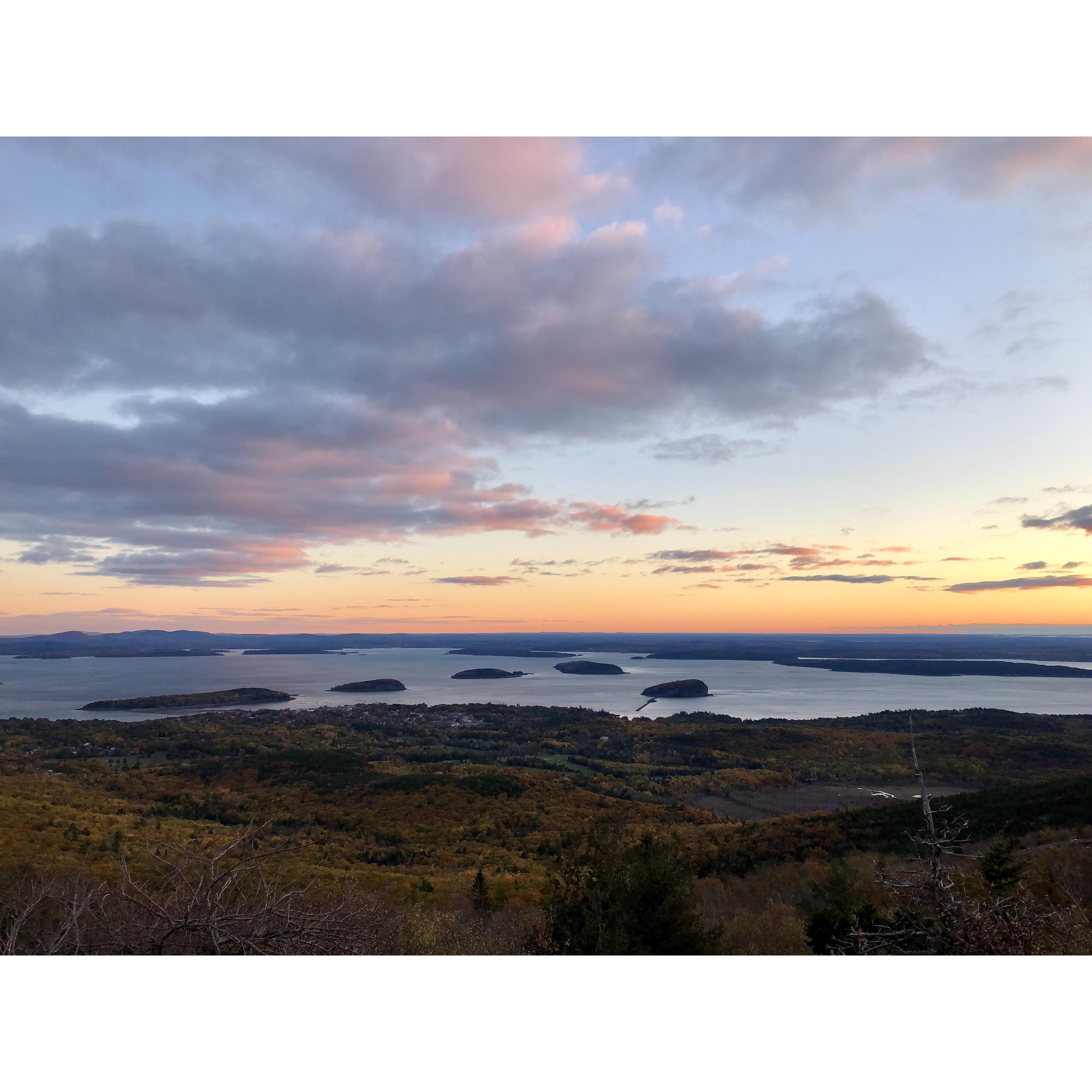 Sunrise from Cadillac Mountain, Acadia National Park, 2018