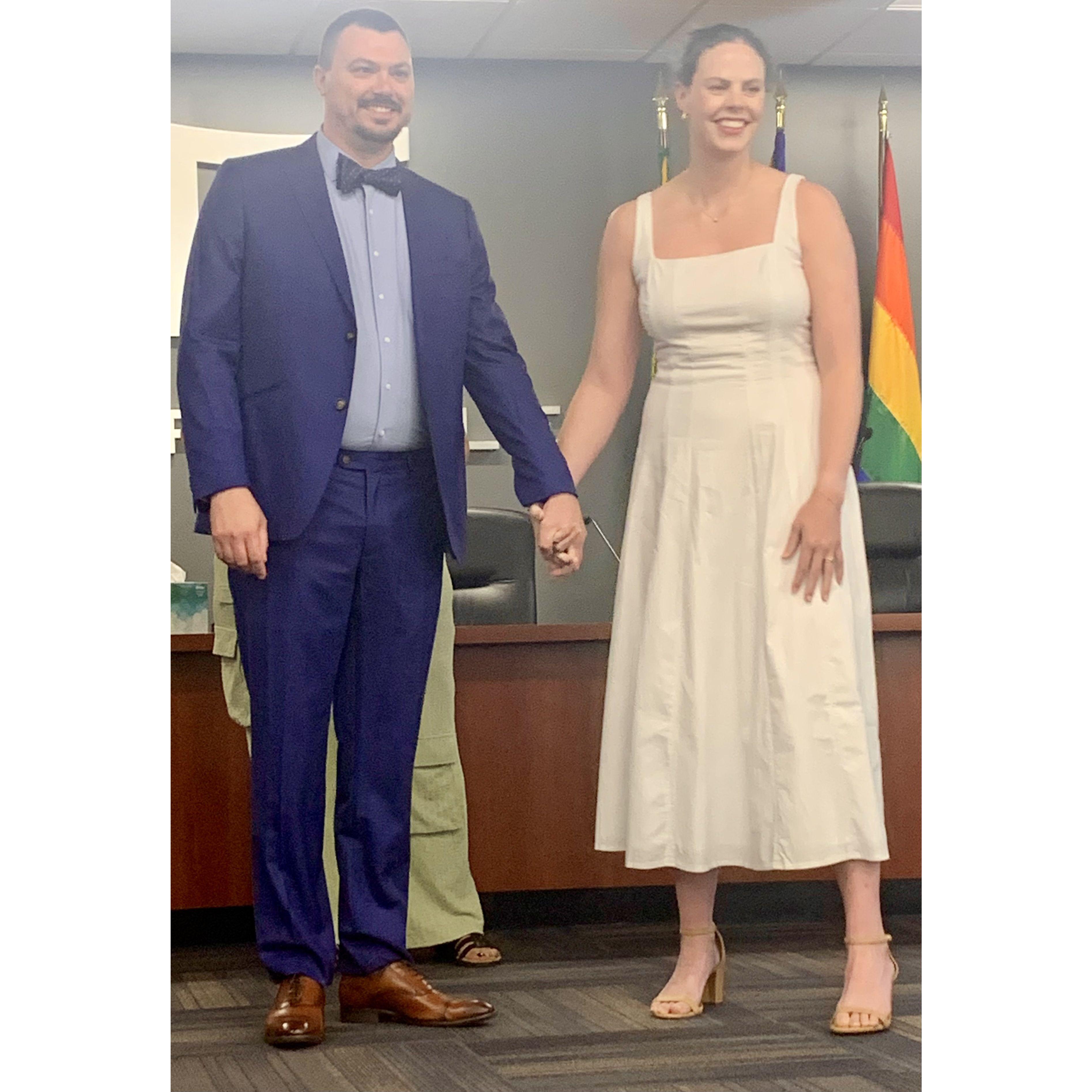 Our courthouse wedding, July 18th 2024.