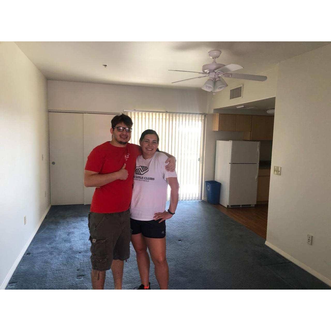 Our first apartment together! And no, your eyes do not deceive you, it really was that small LOL!