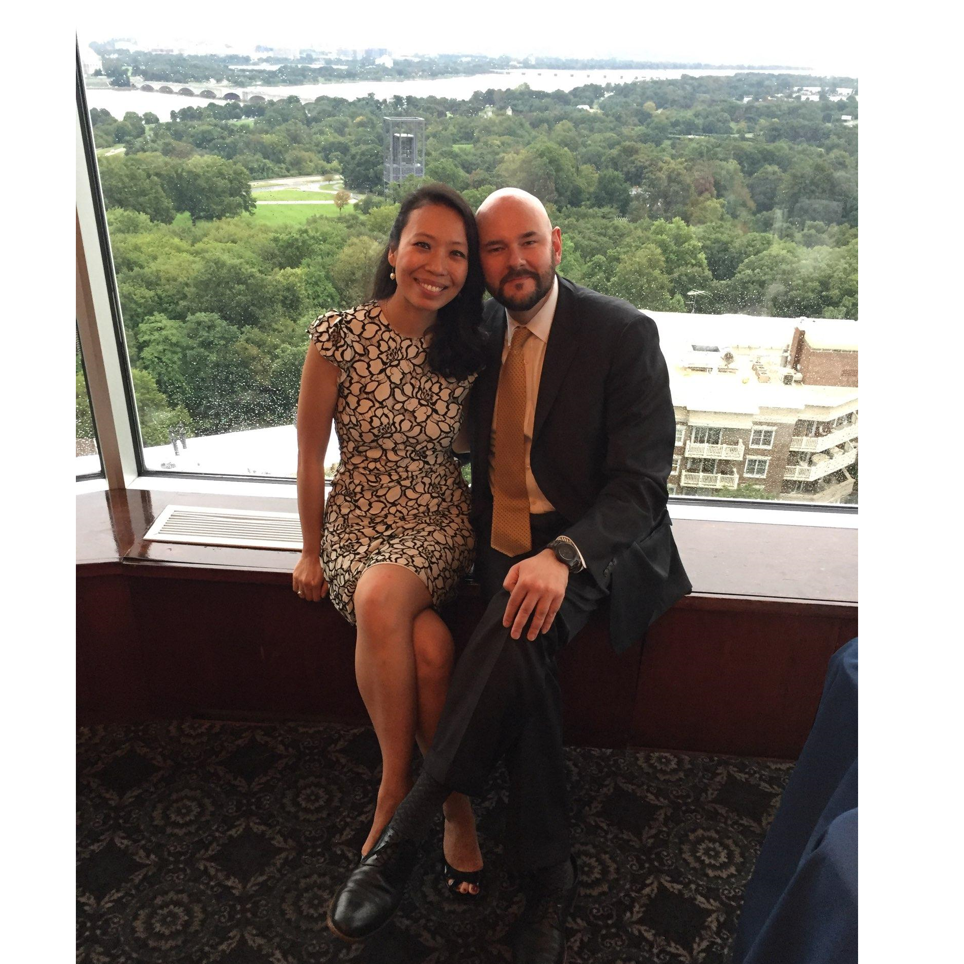 We clean up good for friends' weddings.