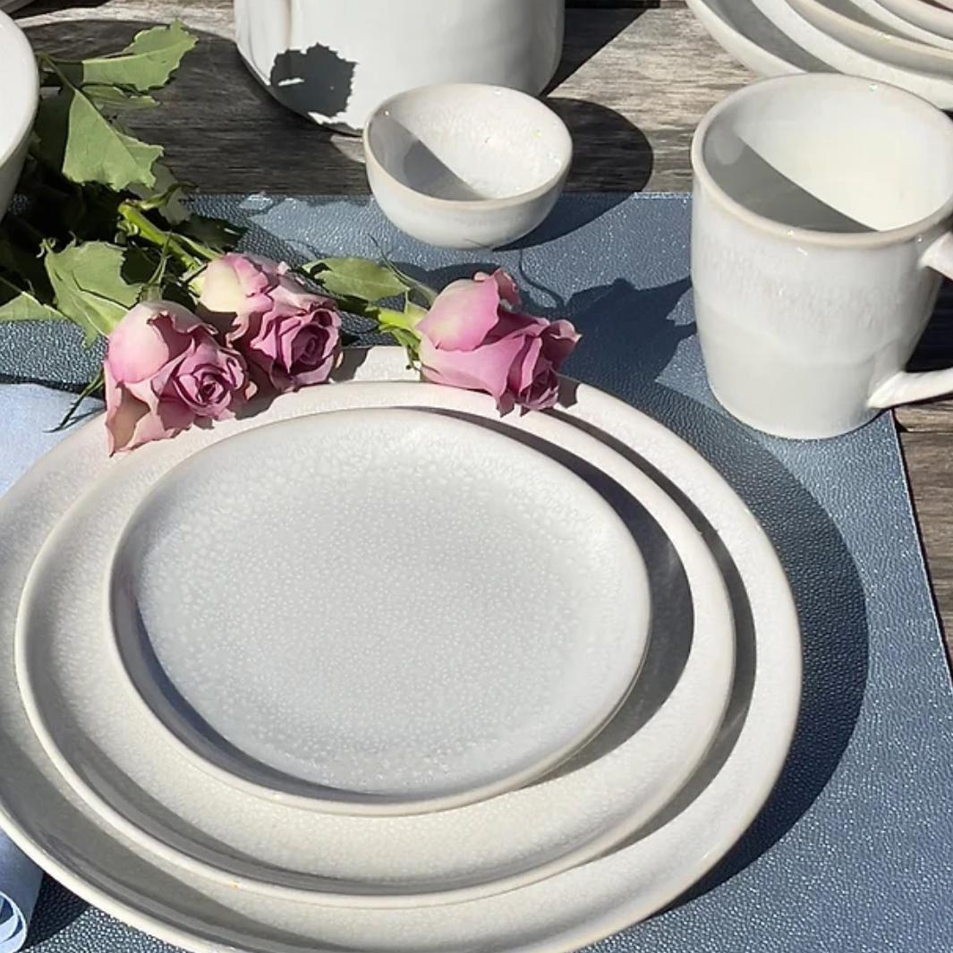 White Dinner Plate Set of 4 - Eco-Friendly, Non-Toxic Dinnerware | Organic Lead-Free Dishes
