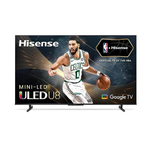 Hisense 65-Inch Class U8 Series ULED Mini-LED Google Smart TV - Quantum Dot Color, 144Hz Game Mode Pro, 1500-Nit Dolby Vision IQ, Hands Free Voice Control, Compatible with Alexa (65U8K, 2023 Model)