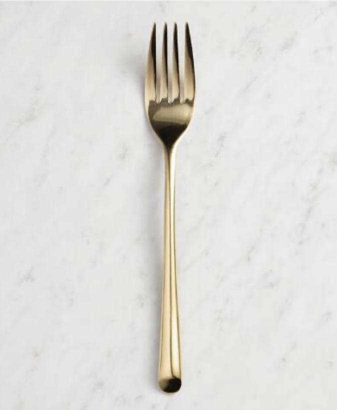 Gold Wave Salad Forks Set of 4