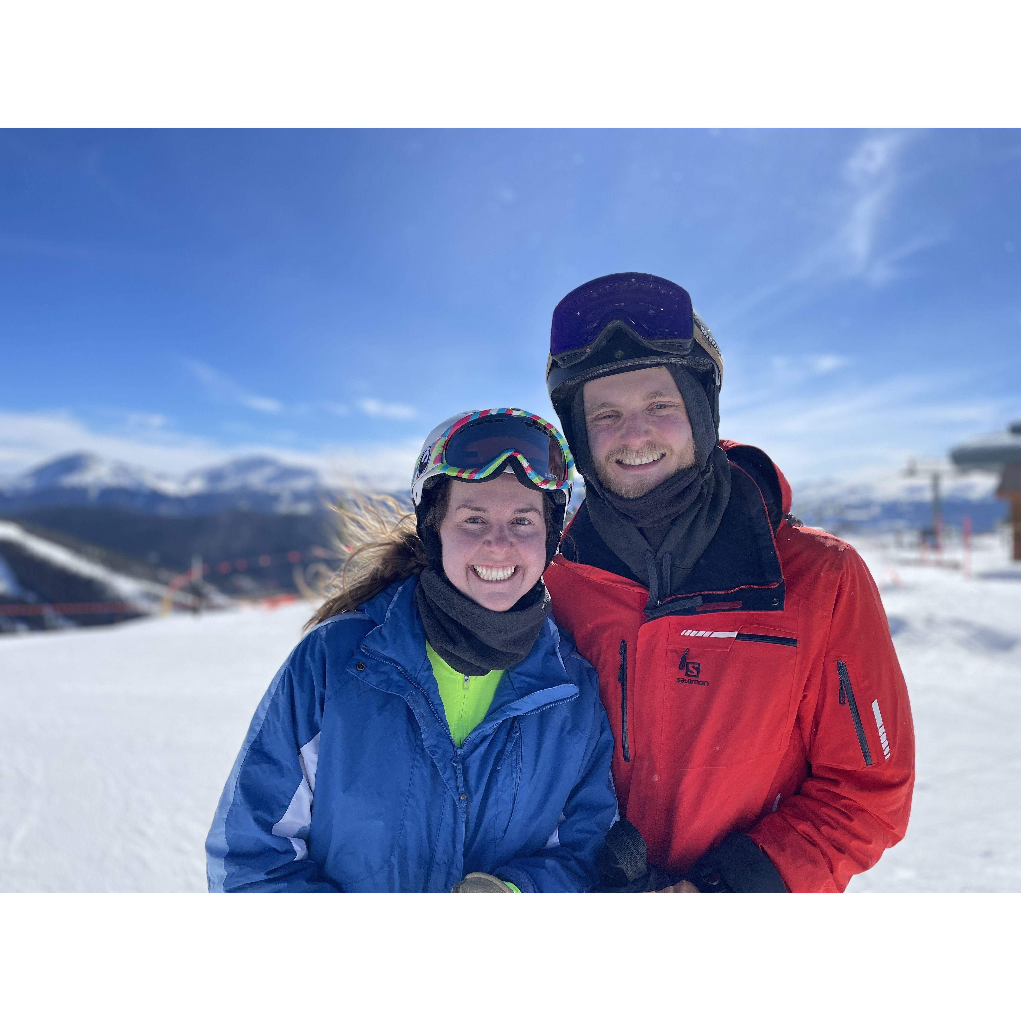 Skiing in Colorado! Matt showed Hannah how it's done!