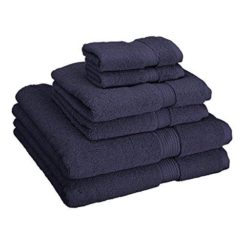 Superior 900GSM 6 PC NB Towel Set, 6PC, Navy Blue