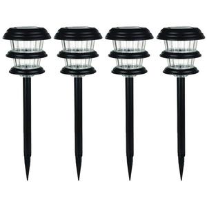 Portfolio 4-Pack 8x Brighter (9.6-Lumen) Black Solar LED Path Light