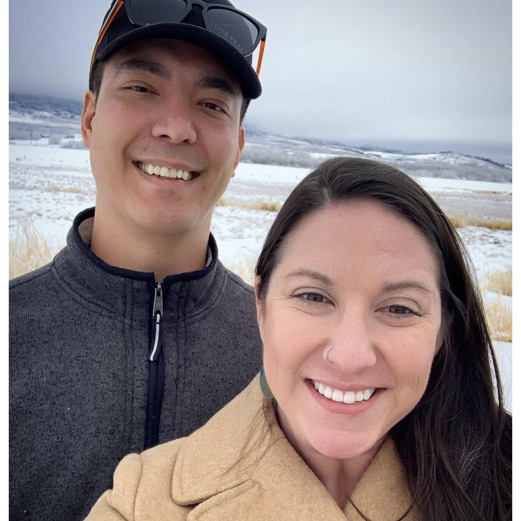 💌 Wedding planning in the mountains with snow falling ❤️ Happy Valentines Day ❣️