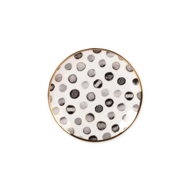 Olivia & Oliver™ Harper Splatter Gold Appetizer Plate in Grey