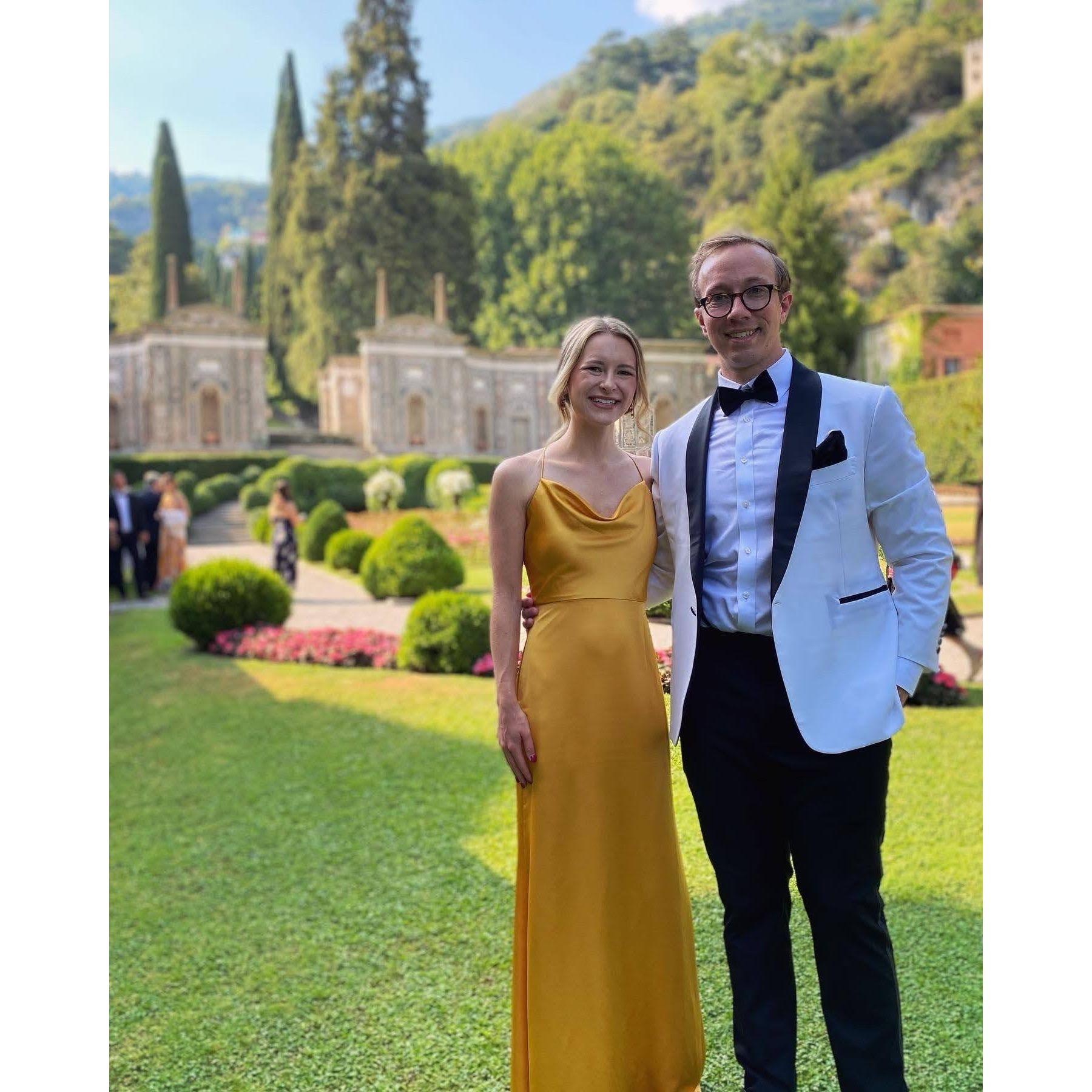 Attending a family wedding in Como, Italy.