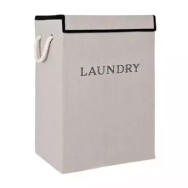 Gray Fabric Laundry Bin