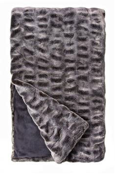 COUTURE FAUX FUR THROW | GLACIER GREY
