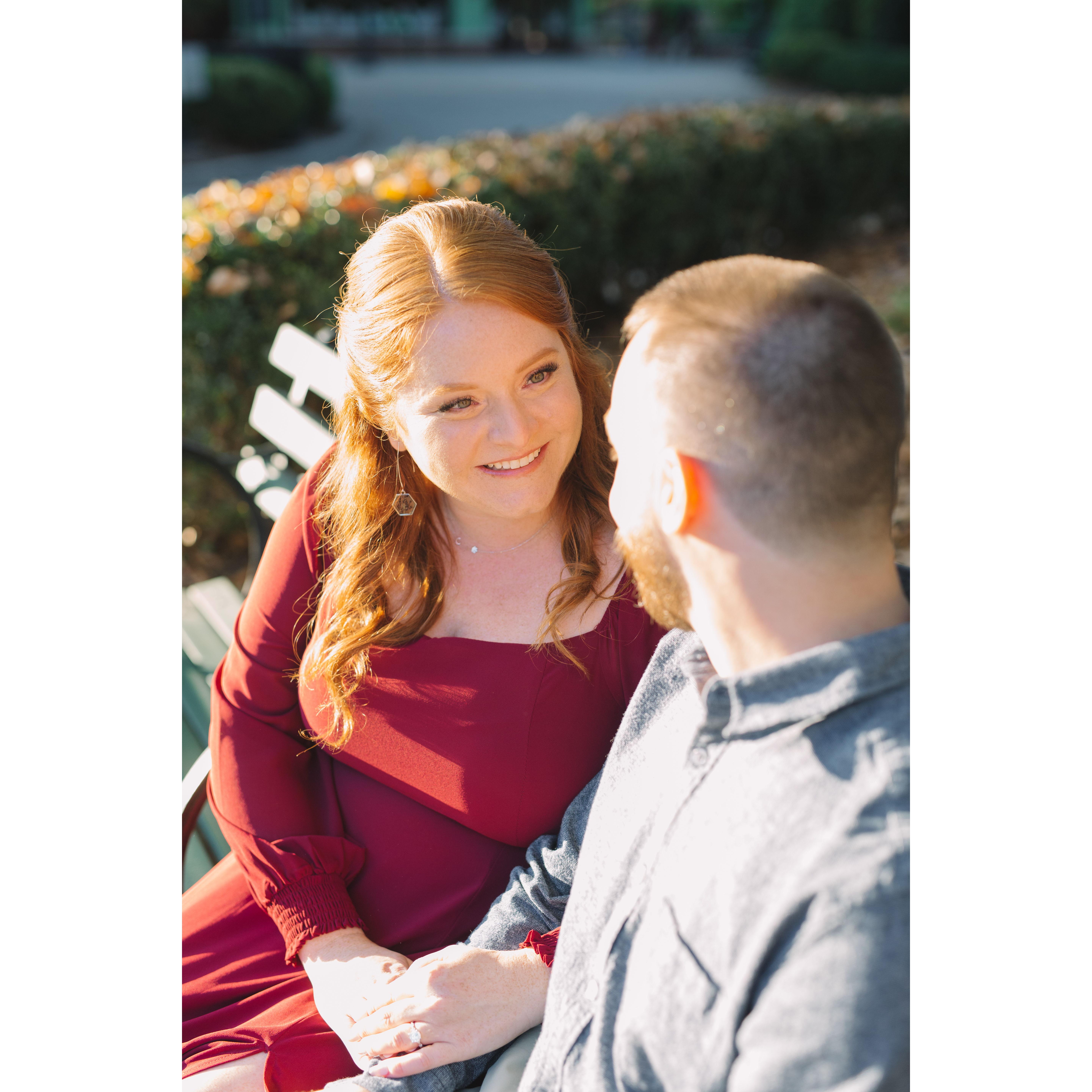 Pullen Park Engagement Photo