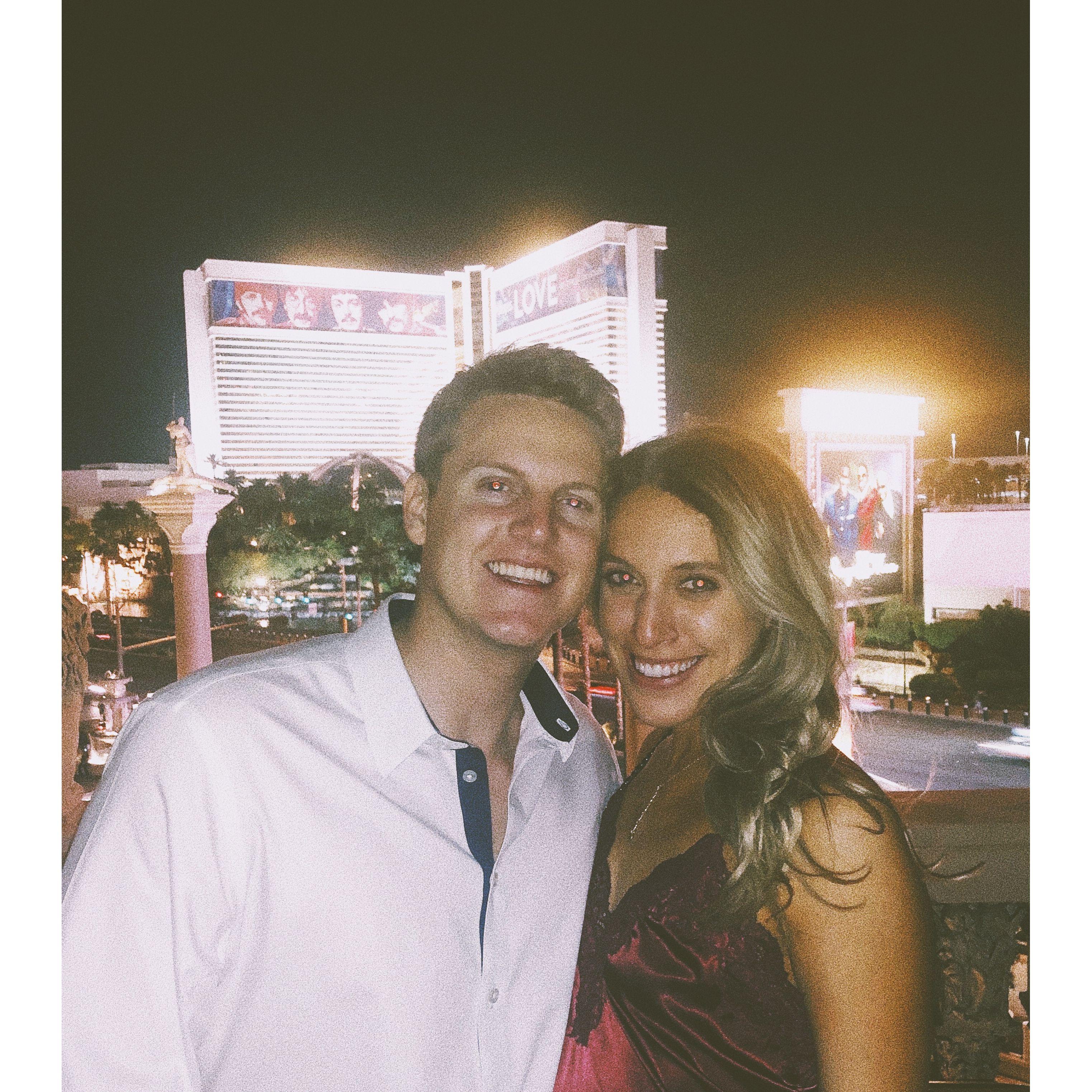 Senior trip with friends to Las Vegas.