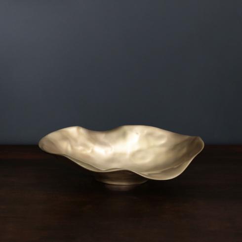 Beatriz Ball Sierra Modern Maia oval bowl gold medium