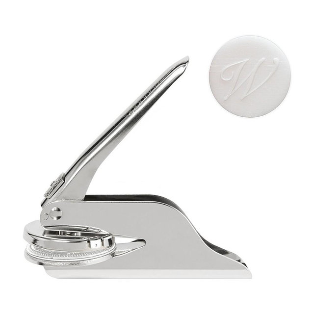 Personal Embosser with Stand, Single-Initial