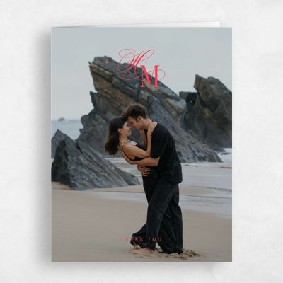 Crimson, Red Wedding Thank You - Jalen Photo