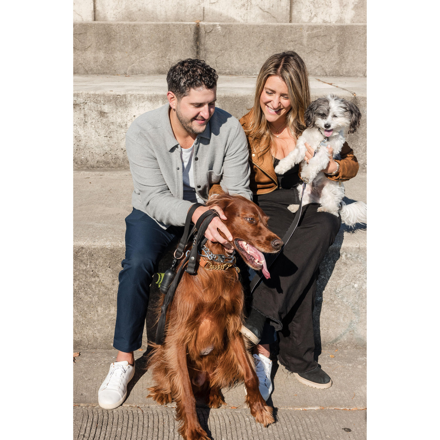 It was love at fur-st sight! Joe and Lauren met at the dog park when Lauren's dog, Tate, sat on Joe Toedt's feet.