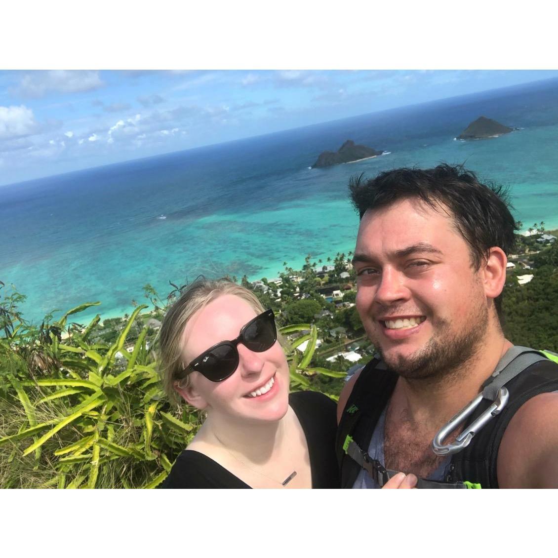 The top of Lanikai Pillbox hike, 2020