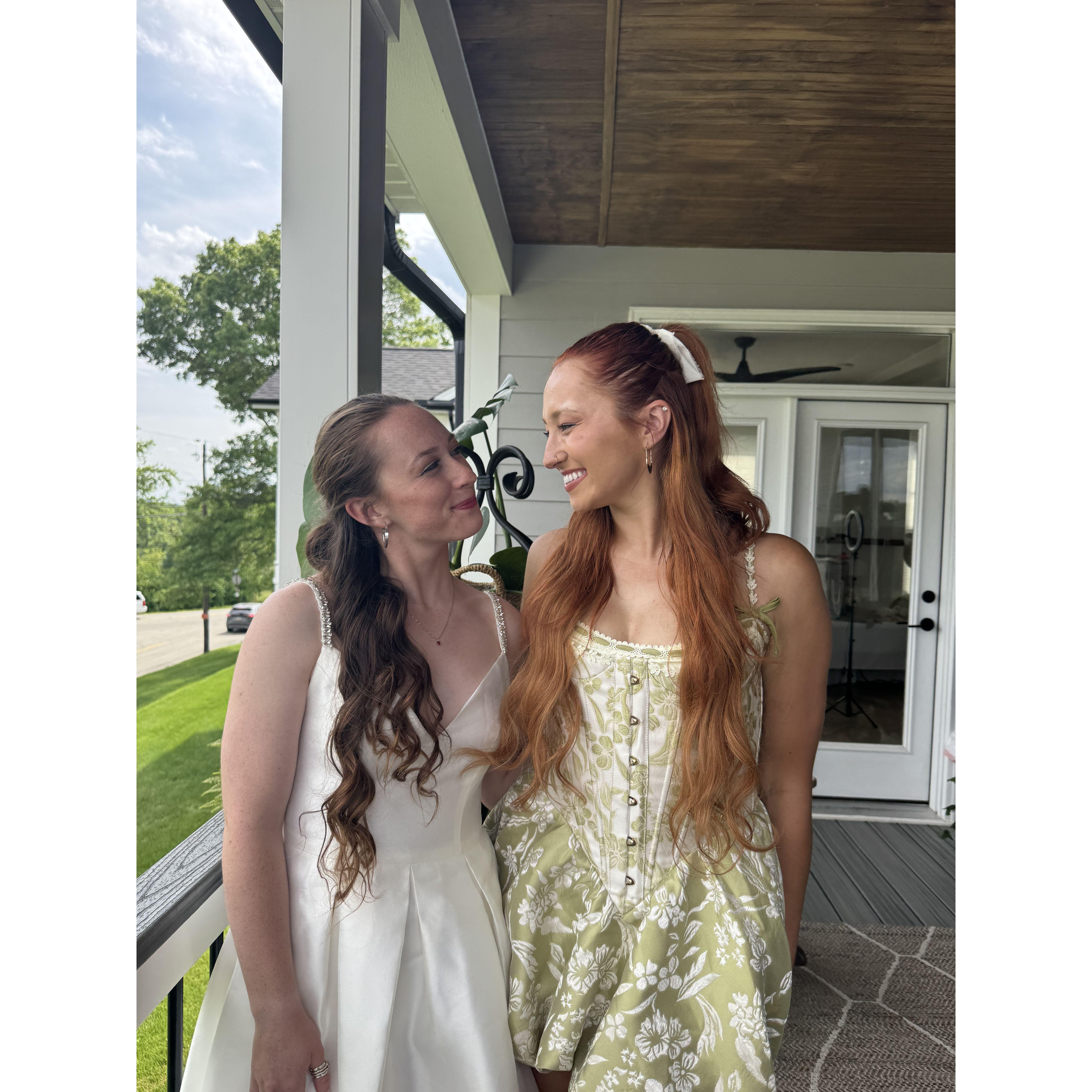 Kendra (maid of honor) and I at the Bridal Shower.