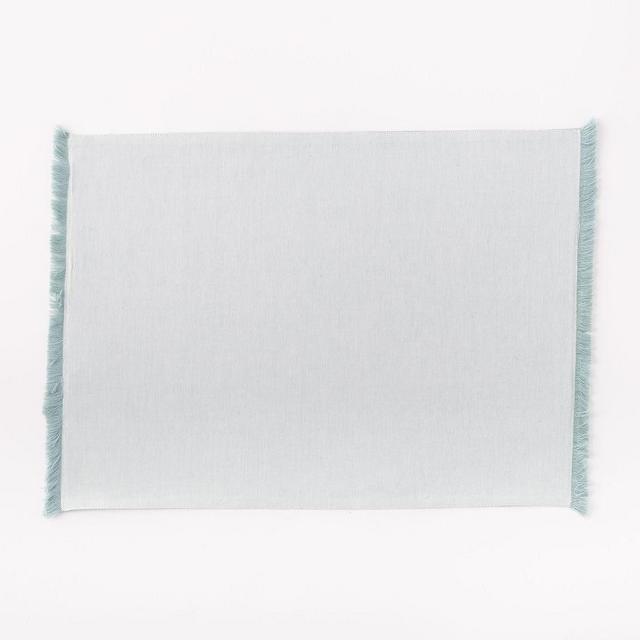Frayed Edge Placemat, Freshwater Blue, Set of 2