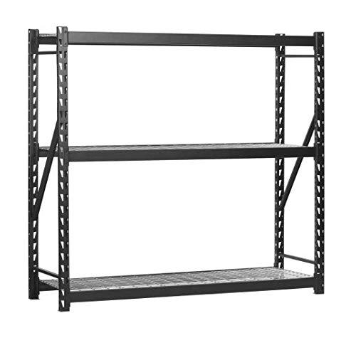 Edsal 72"H x 77"L x 24"W Steel Welded Storage Rack, Black