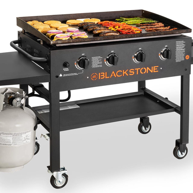 Blackstone 4-Burner 36" Griddle Cooking Station with Side Shelves