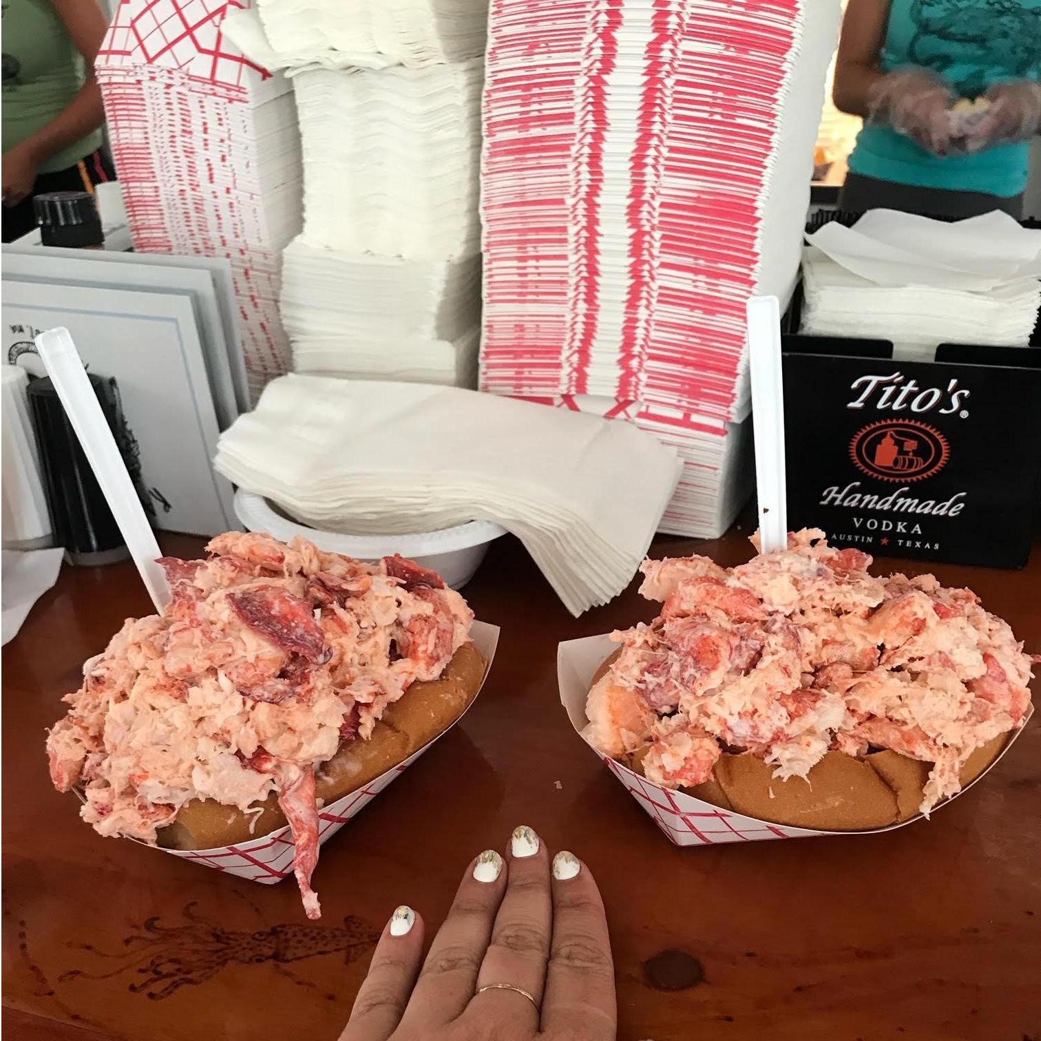 Lobster rolls at our venues raw bar. Photos don't do them justice.