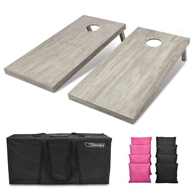 GoSports 4'x2' Regulation Size Wooden Cornhole Boards Set - Includes Carrying Case and Over 100 Optional Bean Bag Colors