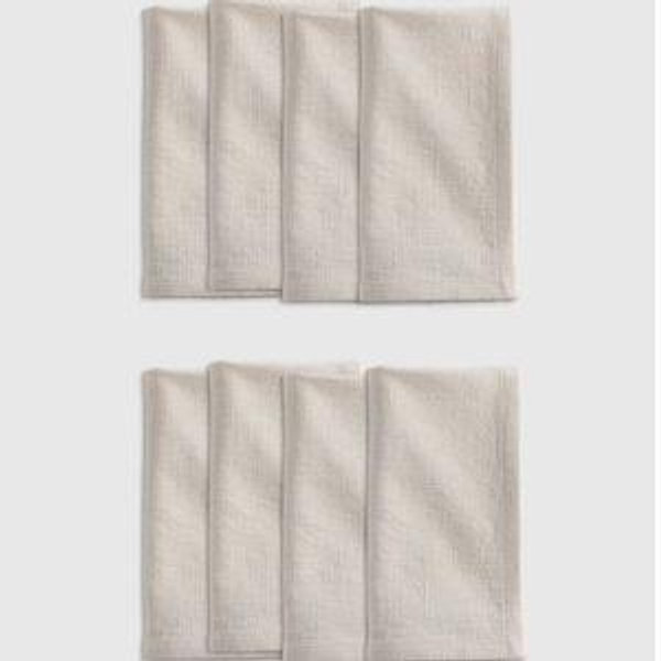 Quince Organic Cotton Napkins - Warm White (Set of 8)