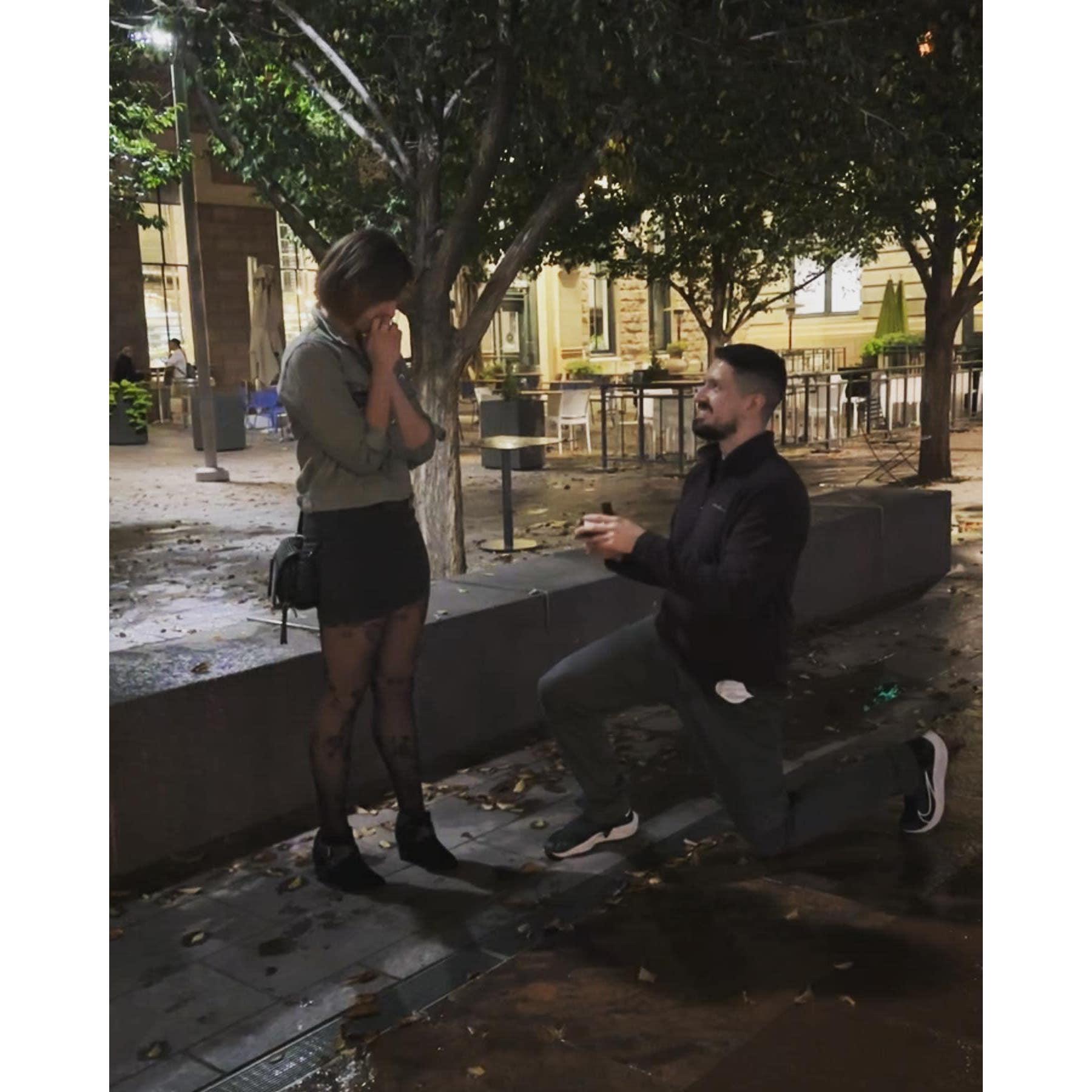 That special post-concert pre-engagement moment
