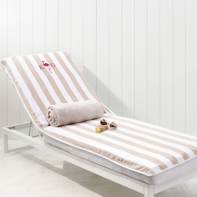 Cabana Stripe Lounge Chair Towel Cover