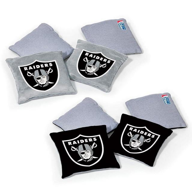 NFL Pro Football Dual Sided Bean Bags by Wild Sports, 8 Count, Premium Toss Bags for Cornhole Set - Great for Tailgates, Outdoors, Backyard