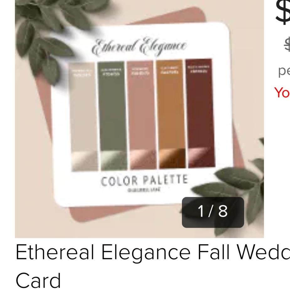 Wedding color palette