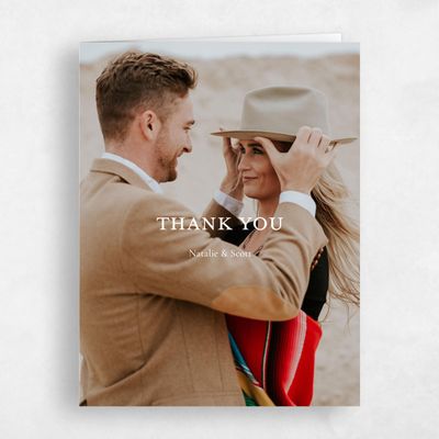 White Wedding Thank You - Normandy Photo