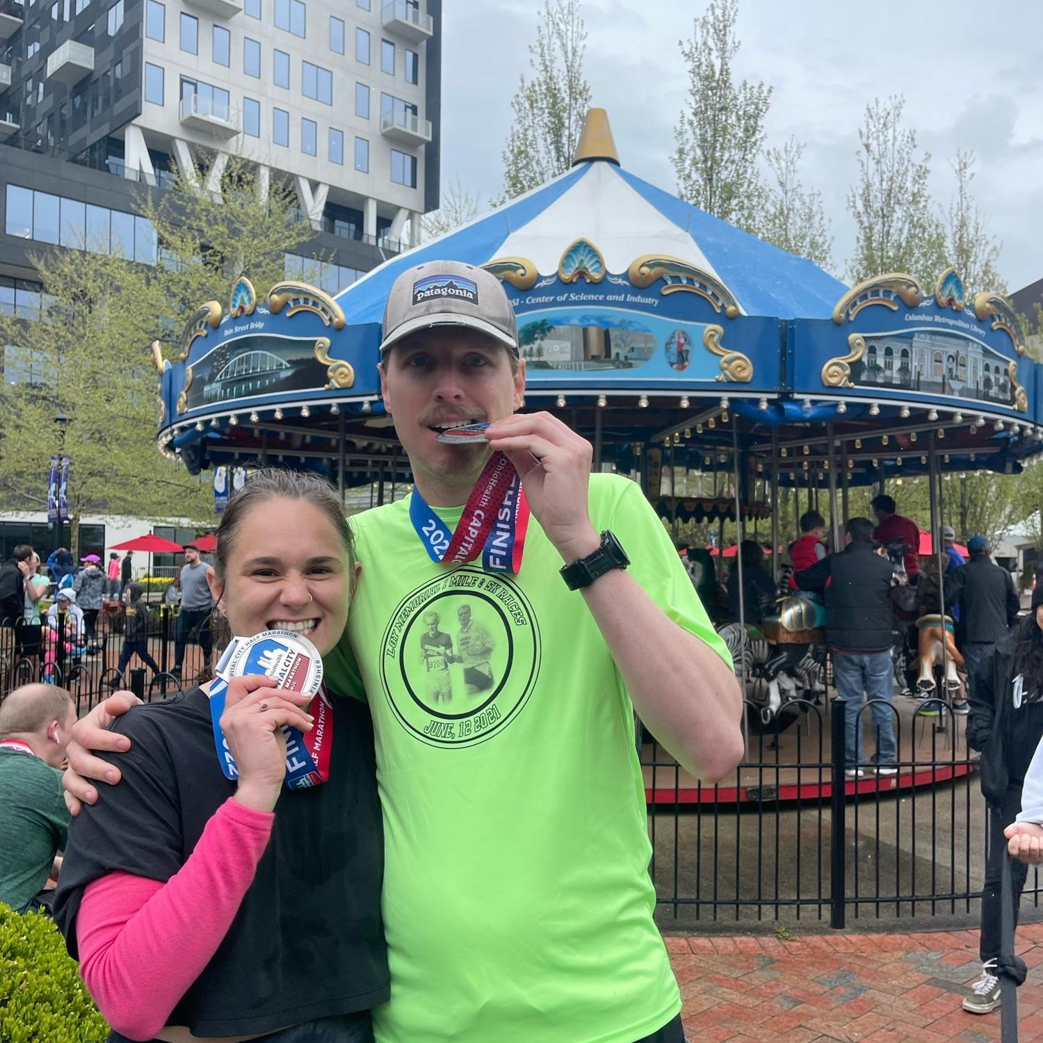 Alex and I had both run half marathons, but never together. This is the first time we ever did one together!